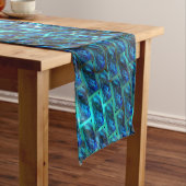 Chemin De Table Long Bleu pâturé, râpe ou effet de brique maigre (In Situ)