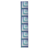 Chemin De Table Long bleu turquoise gris ex pastel (Devant)