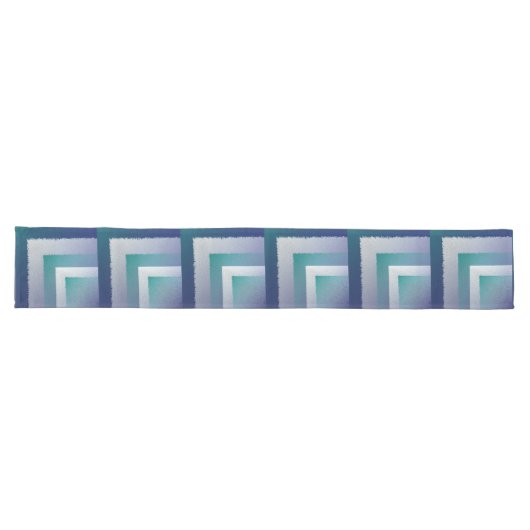 Chemin De Table Long bleu turquoise gris ex pastel (Horizontal)