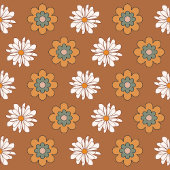Chemin De Table Long Blooming Retro Runner Brun Vert Vibes Cosy