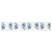 Chemin De Table Long Blue Botanical  Wreath Wedding Decor Newlyweds (Horizontal)