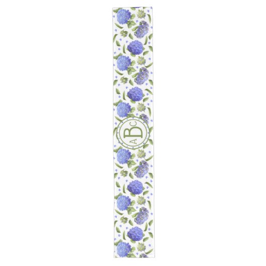 Chemin De Table Long Blue Hydrangeas (Devant)
