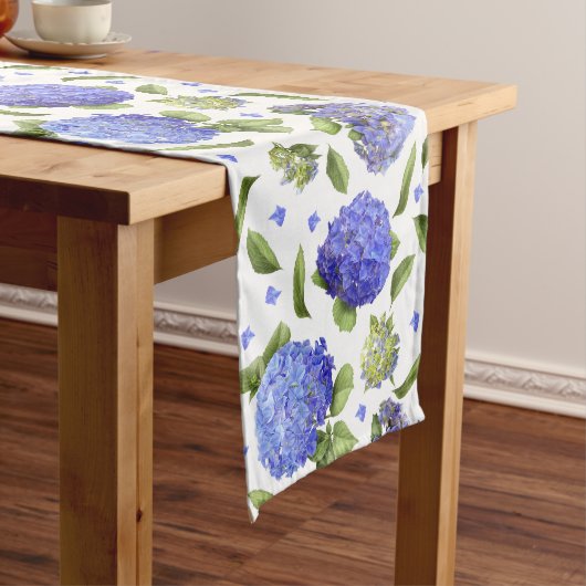 Chemin De Table Long Blue Hydrangeas (In Situ)