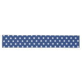 Chemin De Table Long Blue White Stars Patriotique Large Longue Table Ru (Horizontal)