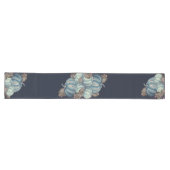Chemin De Table Long BOHO Blue Citrouille Aquarelle Décor Automne Marin (Horizontal)