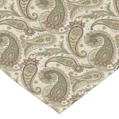 Chemin De Table Long Boho Earthy Paisley Imprimer Détails Sage Green Br (Coin)