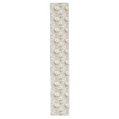 Chemin De Table Long Boho Neutral White Flowers Table Runner (Devant)