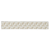 Chemin De Table Long Boho Neutral White Flowers Table Runner (Horizontal)