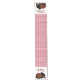 Chemin De Table Long Bonbon Valentin XOXO et chocolat noir (Devant)