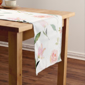 Chemin De Table Long Bonjour belle aquarelle florale (In Situ)