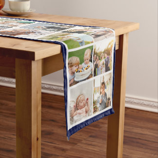Chemin De Table Long Bordure Navy 30 Photos Créez Votre Propre Collage