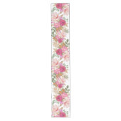Chemin De Table Long Bouquet De Fleurs Moelleux Pastel (Devant)