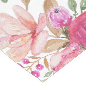 Chemin De Table Long Bouquet De Fleurs Moelleux Pastel (Coin)