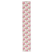 Chemin De Table Long Bouquet de fleurs printanières pastel rose (Devant)