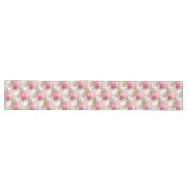 Chemin De Table Long Bouquet de fleurs printanières pastel rose (Horizontal)