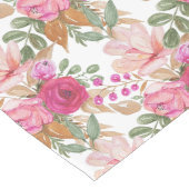 Chemin De Table Long Bouquet De Fleurs Rose Pastel (Coin)