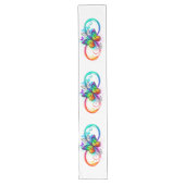 Chemin De Table Long Bright infinity with rainbow butterfly (Devant)