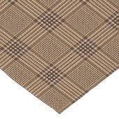 Chemin De Table Long Brown Houndstooth Scottish Check Plaid Motif (Coin)