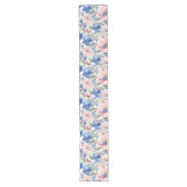 Chemin De Table Long Bunch de fleurs rose et bleu classique (Devant)