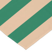 Chemin De Table Long Camel Beige & Classic Green Stripe (Coin)