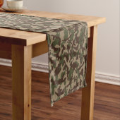 Chemin De Table Long Camouflage en bois profond (In Situ)