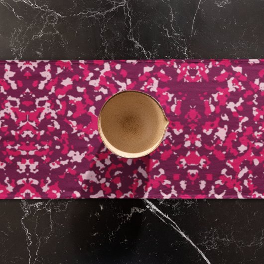 Chemin De Table Long Camouflage rose