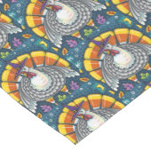 CHEMIN DE TABLE LONG CANDY CORN TURKEY, MERCI OISEAU D'ART FOLK (Coin)