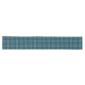 Chemin De Table Long Carreaux Tartan Plaid Bleu Vert Doré Classique Fon (Horizontal)