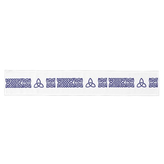 Chemin De Table Long Celtic Knot bleu marine grand coureur de table (Horizontal)