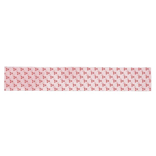 Chemin de table long cerise (Horizontal)
