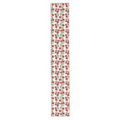 Chemin De Table Long Cerises Rouges Motif Partout (Devant)
