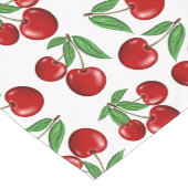 Chemin De Table Long Cerises Rouges Motif Partout (Coin)