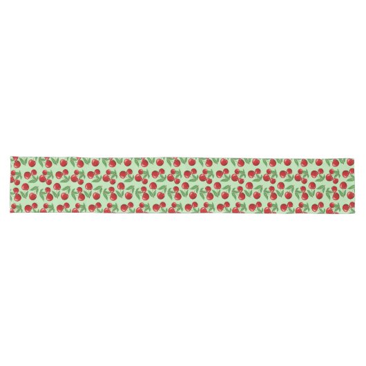 Chemin De Table Long Cerises rouges partout sur Motif (Horizontal)
