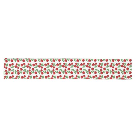 Chemin De Table Long Cerises rouges partout sur Motif (Horizontal)