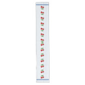 Chemin De Table Long Cerises rouges sur Bleu Motif graphique (Devant)