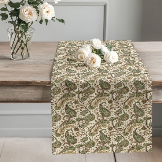 Chemin De Table Long Chaleureux Pastel style Boho Toné Terre pour diver