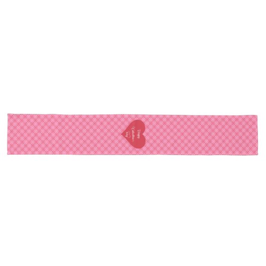 Chemin De Table Long Charming Heart Pattern Valentine Table Runner (Horizontal)