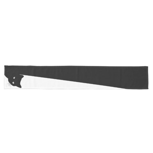 Chemin De Table Long Chat noir rusé (Horizontal)