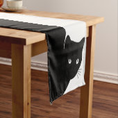 Chemin De Table Long Chat noir rusé (In Situ)