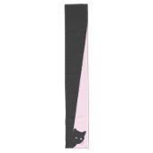 Chemin De Table Long Chat noir Sly rose (Devant)