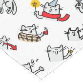 Chemin De Table Long Chats amusants, lait et magie. (Coin)