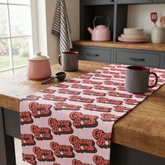 Chemin de table long Cherry Bomb