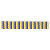 Chemin De Table Long Chevrons d'or bleu jaune Grand Coureur de table (Horizontal)