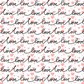 Chemin De Table Long Chic Wedding Gift Pink Black Love Lettering Hearts