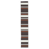Chemin De Table Long Chocolat foncé rayures Brown (Devant)