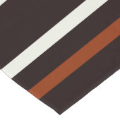 Chemin De Table Long Chocolat foncé rayures Brown (Coin)