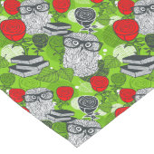 Chemin De Table Long Chouette en roses rouges (Coin)