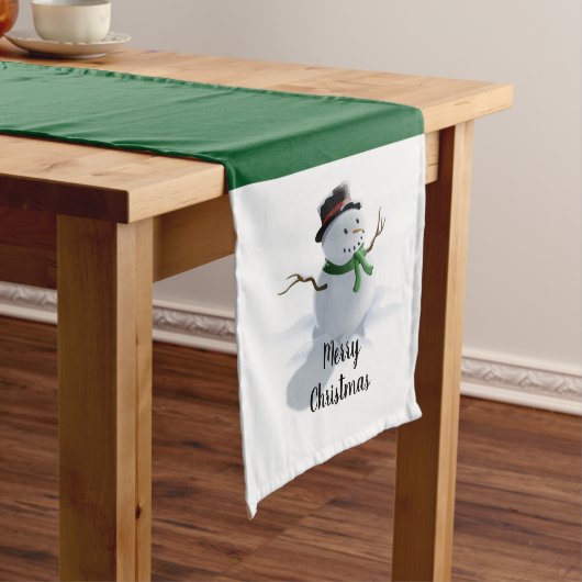 Chemin De Table Long Christmas Snowman (In Situ)