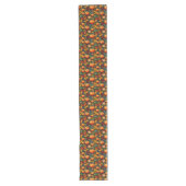 Chemin De Table Long Citrouilles en Feuille avec baies (Devant)