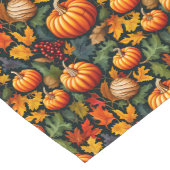 Chemin De Table Long Citrouilles en Feuille avec baies (Coin)